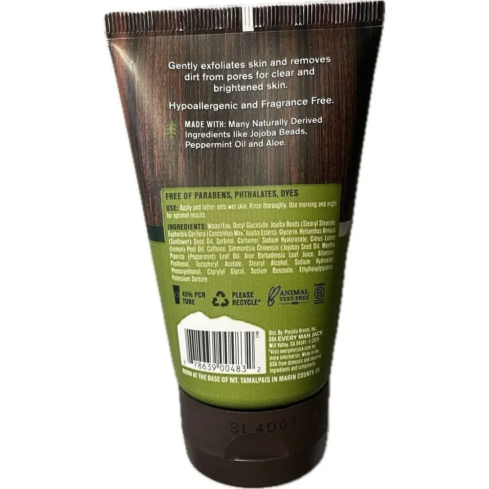 Every Man Jack - Daily Face Scrub - Exfoliate 1 Each-4.2 Fl Oz Discontinued HTF
